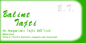 balint tajti business card